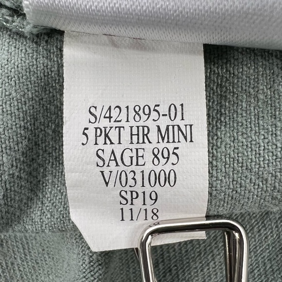 GAP Denim Sage Green Frayed Hem Jean Mini Skirt Size 27 Women’s - Picture 6 of 7